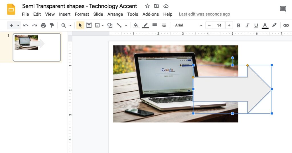 Make A Shape Semi Transparent In Google Slides