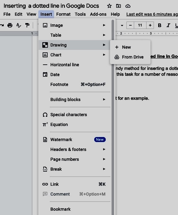 How To Insert Dashed Line In Google Docs