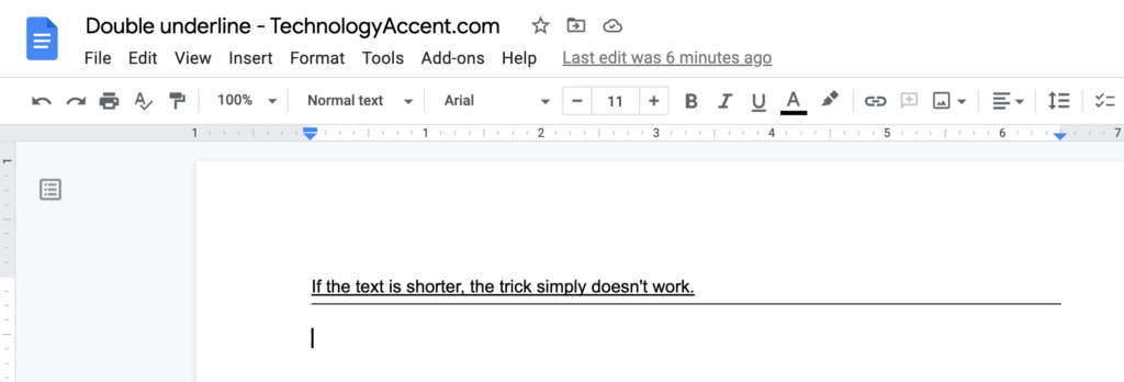 Double Underline Google Docs Real Result