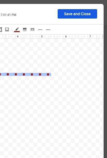 Google Docs Drawing Dotted Line Save And Close