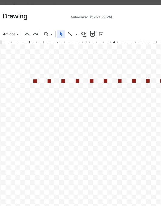 Google Docs Drawing Dotted Line