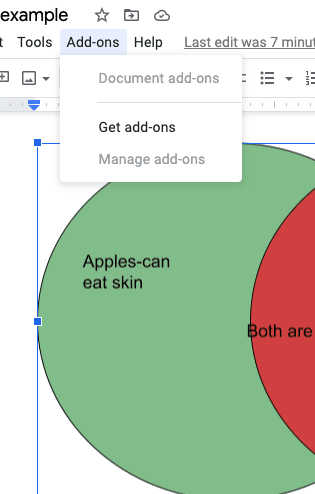 Google Docs Get Add Ons Menu