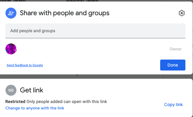 Google Docs Share With People And Groups Pop Up