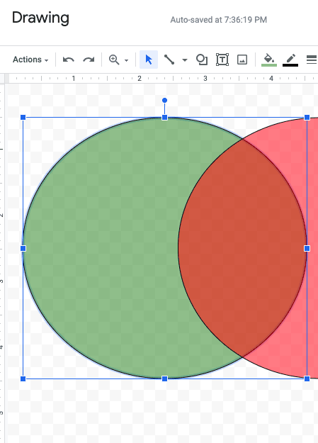 Google Docs Venn Diagram Ovals With Different Colors And Transparency