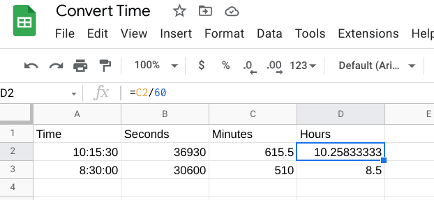 How To Add Total Hours In Google Sheets