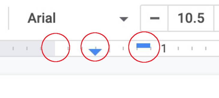 the three ruler markers