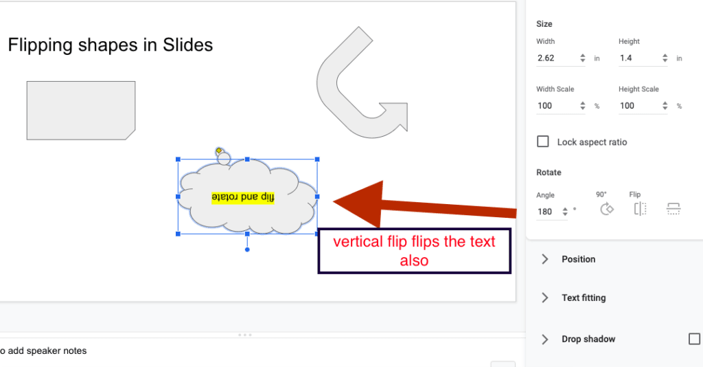 Vertical Flip Shapes Text Google Slides