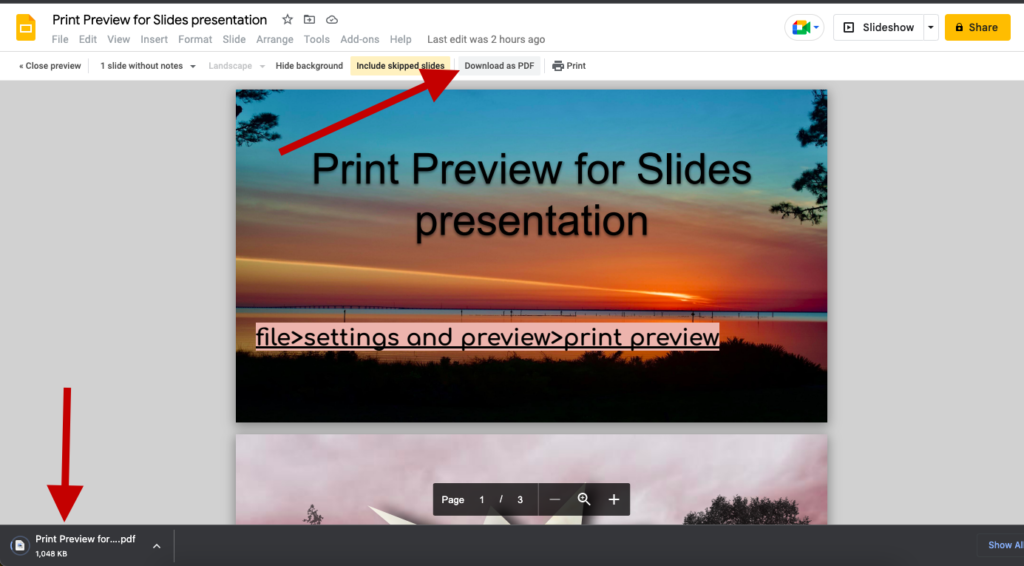 Google Slides Download As Pdf