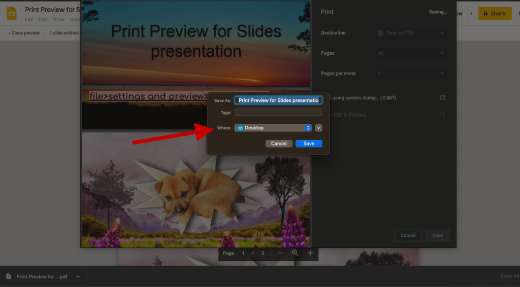 Google Slides Save Pdf File Name